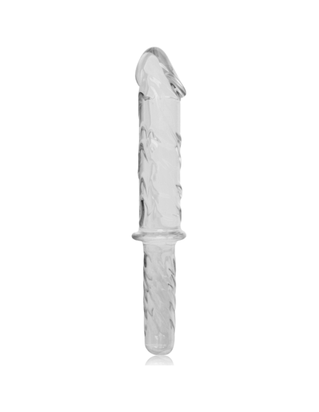 NEBULA SERIES BY IBIZA - MODEL 24 DILDO BOROSILICATE GLASS CLEAR 28.5 CM -O- 5 CM