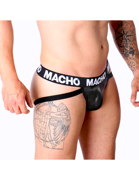 MACHO - MX25NC JOCK BLACK LEATHER S