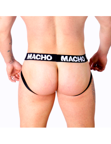 MACHO - MX27GR JOCK LEATHER GRAY BEIGE S