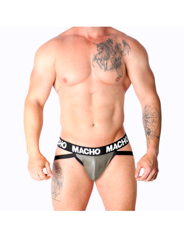 MACHO - MX27GR JOCK LEATHER GRAY BEIGE S