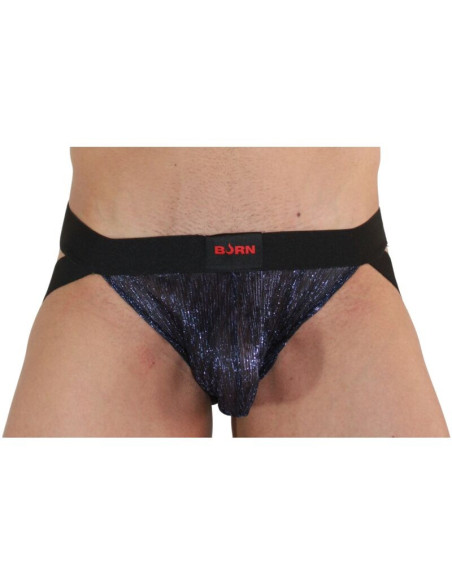 BURN - 006 JOCK SHINY BLUE - BLACK S