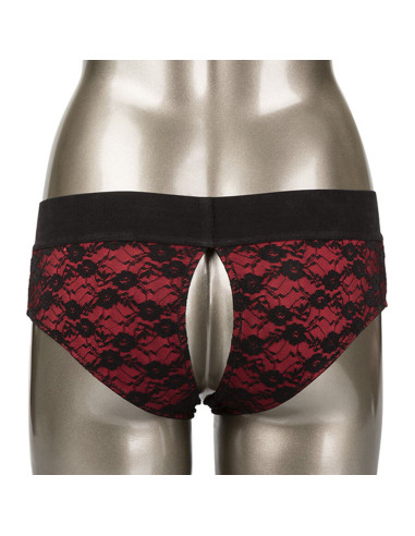 CALEXOTICS - SCANDAL SET OF CROTCHLESS PANTIES WITH DILDO SIZE S-M