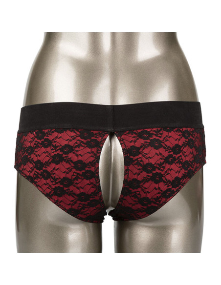 CALEXOTICS - SCANDAL SET OF CROTCHLESS PANTIES WITH DILDO SIZE S-M