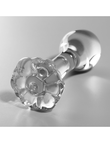 NEBULA SERIES BY IBIZA - MODEL 2 ANAL PLUG BOROSILICATE GLASS CLEAR 11 CM -O- 3.5 CM