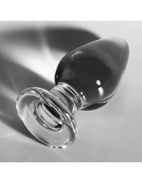 NEBULA SERIES BY IBIZA - MODEL 3 ANAL PLUG BOROSILICATE GLASS TRANSPARENT 11 CM -O- 5 CM