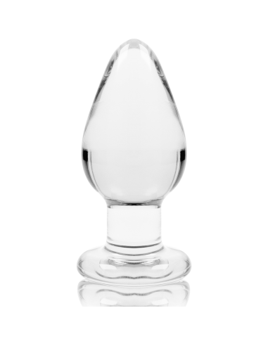 NEBULA SERIES BY IBIZA - MODEL 3 ANAL PLUG BOROSILICATE GLASS TRANSPARENT 11 CM -O- 5 CM
