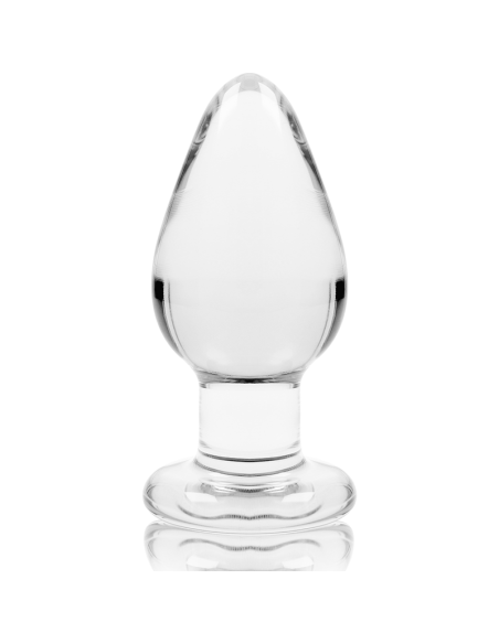 NEBULA SERIES BY IBIZA - MODEL 3 ANAL PLUG BOROSILICATE GLASS TRANSPARENT 11 CM -O- 5 CM