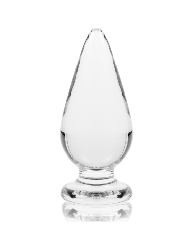 NEBULA SERIES BY IBIZA - MODEL 4 ANAL PLUG BOROSILICATE GLASS CLEAR 11 CM -O- 5 CM