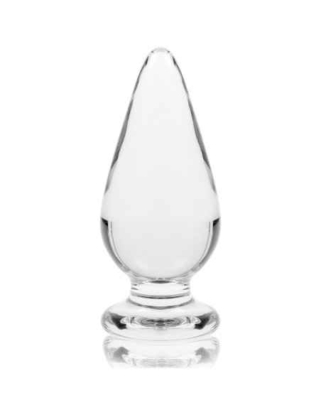 NEBULA SERIES BY IBIZA - MODEL 4 ANAL PLUG BOROSILICATE GLASS CLEAR 11 CM -O- 5 CM
