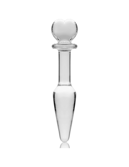 NEBULA SERIES BY IBIZA - MODEL 7 ANAL PLUG BOROSILICATE GLASS CLEAR 13.5 CM -O- 3 CM