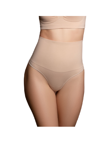 BYE-BRA - THONG STYLE SEAMLESS GIRDLE BEIGE SIZE S