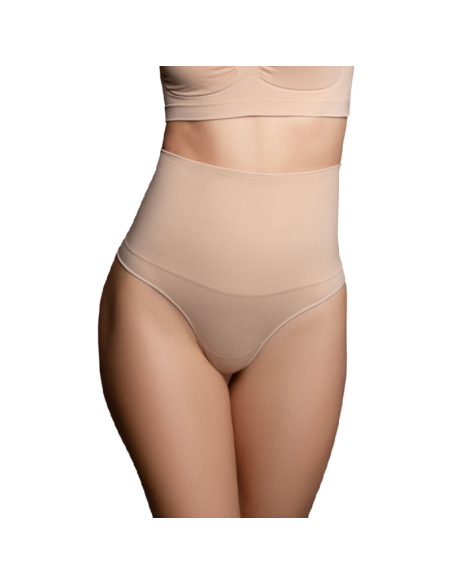 BYE-BRA - THONG STYLE SEAMLESS GIRDLE BEIGE SIZE S