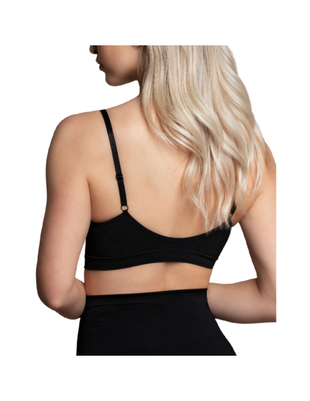 BYE-BRA - MEDIUM CONTROL BRA SEAMLESS BLACK SIZE S