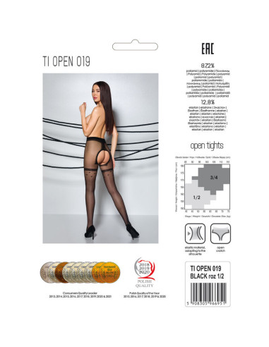 PASSION - TIOPEN 019 BLACK TIGHTS 1-2 20 DEN