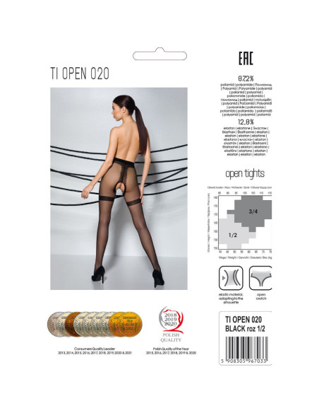 PASSION - TIOPEN 020 BLACK TIGHTS 1-2 20 DEN