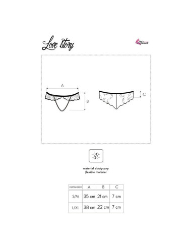 LIVCO CORSETTI FASHION - LOVE STORY LC 90679 PANTY CROTCHLESS BLACK