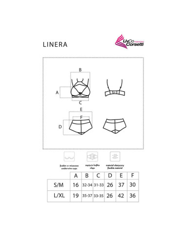 LIVCO CORSETTI FASHION - LINERA FOR THE SENSES COLLECTION LIEMENĖLĖ-KELNINĖLĖS JUODOMIS