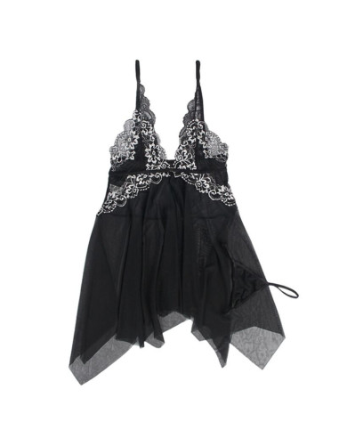 SUBBLIME - BABYDOLL FABRIC TULLE CHEST LACE S-M