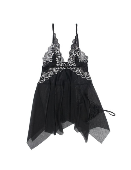 SUBBLIME - BABYDOLL FABRIC TULLE CHEST LACE S-M