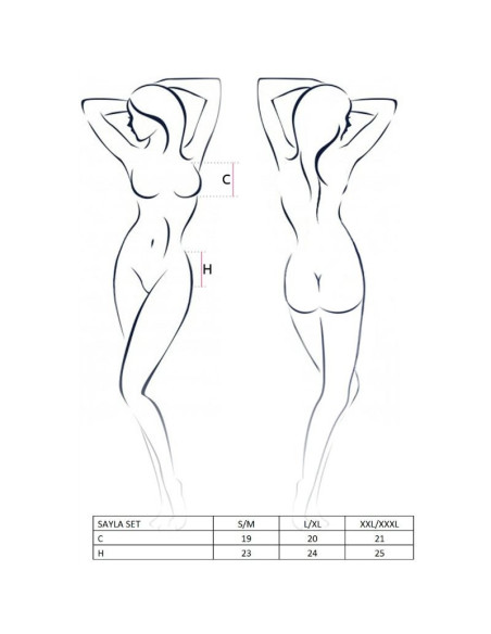 PASSION - WOMAN SAYLA SET BLACK SIZE S-M