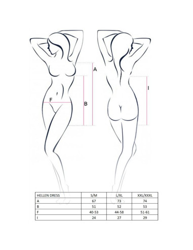 PASSION - WOMAN HELLEN DRESS AND THONG SIZE S-M