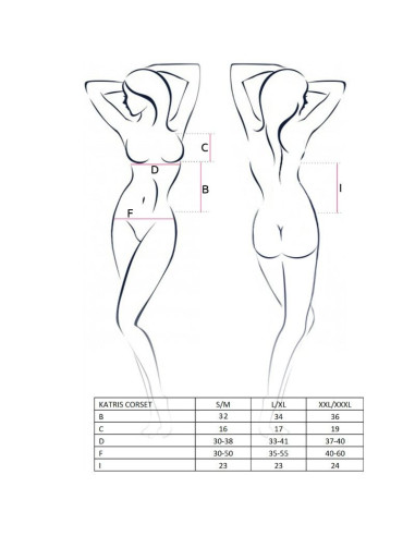 PASSION - WOMAN KATRISS BLACK CORSET SIZE S-M