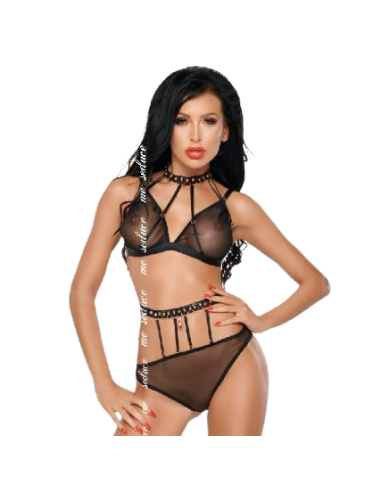 ME-SEDUCE - DOTTY SET TWO PIECES BLACK S-M