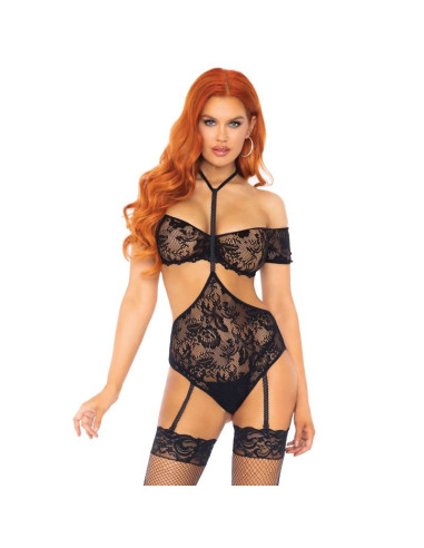 LEG AVENUE - SET TWO PIECES TOP and TEDDY S-M