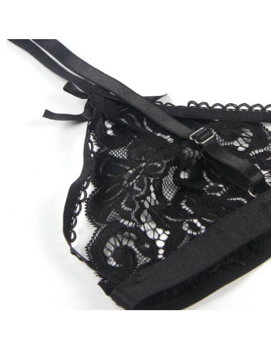 SUBBLIME - Trijų dalių rinkinys su liemenėle, keliaraiščiais ir stringais S-M dydžio