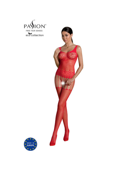 PASSION - ECO COLLECTION BODYSTOCKING ECO BS001 RED