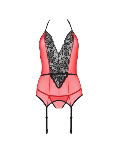 PASSION - PEONIA CORSET EROTIC LINE RED S-M