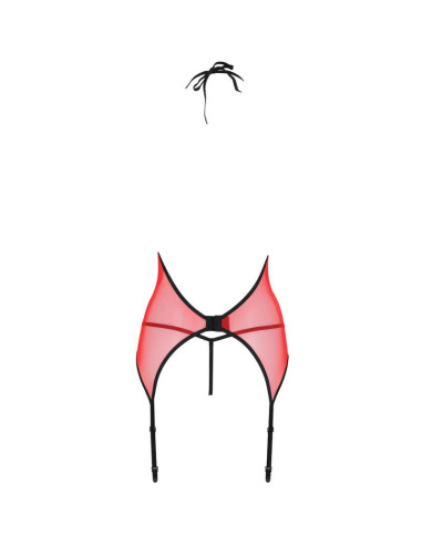 PASSION - PEONIA CORSET EROTIC LINE RED S-M