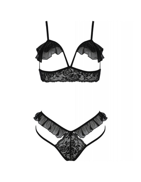 PASSION - DOLLY SET TWO PIECES BLACK S-M