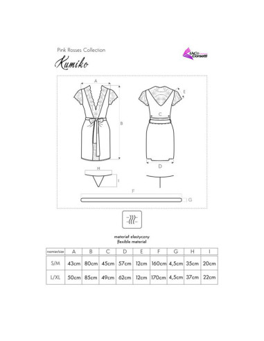 LIVCO CORSETTI FASHION - KUMIKO LC 90428 DRESSING GOWN PANTY BLACK S-M