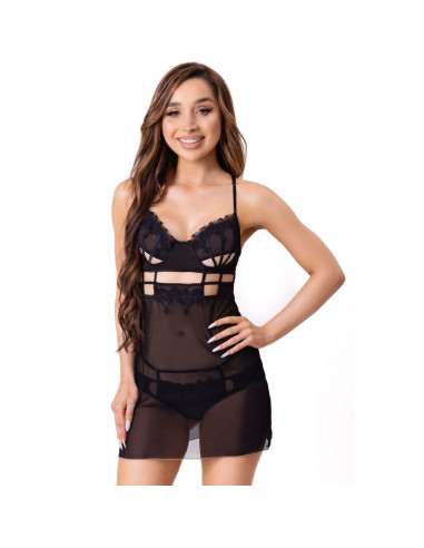 LIVCO CORSETTI FASHION - MAIA 20247 BABYDOLL THONG BLACK S-M