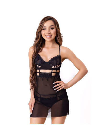 LIVCO CORSETTI FASHION - MAIA 20247 BABYDOLL THONG BLACK S-M