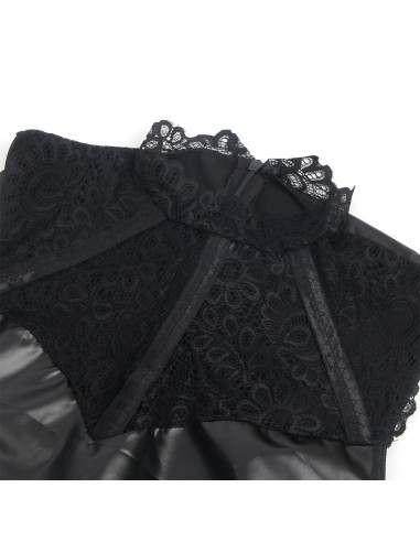 SUBBLIME - 957544 Odinė suknelė su nėriniuota apykakle, juoda, S-M dydžio