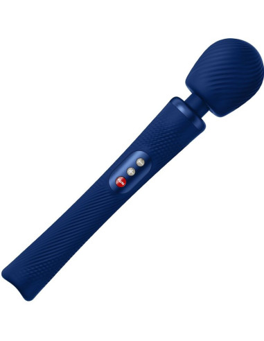 FUN FACTORY - VIM SILICONE RECHARGEABLE VIBRATING WEIGHTED RUMBLE WAND MIDNIGHT BLUE