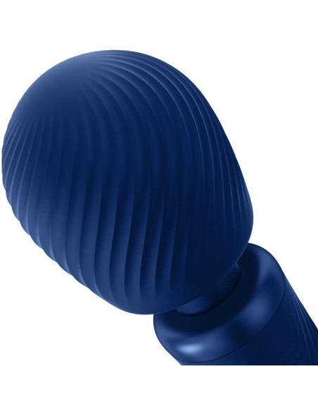 FUN FACTORY - VIM SILICONE RECHARGEABLE VIBRATING WEIGHTED RUMBLE WAND MIDNIGHT BLUE