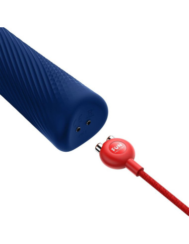 FUN FACTORY - VIM SILICONE RECHARGEABLE VIBRATING WEIGHTED RUMBLE WAND MIDNIGHT BLUE