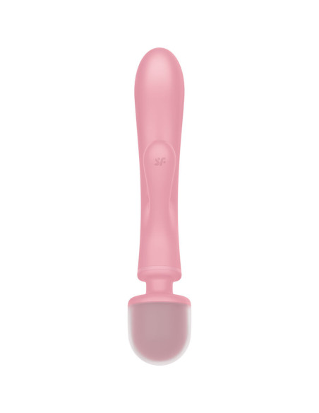 SATISFYER – TRIGUBO MEILĖS SU KLITORIAUS MASAŽUOKLIU MASAŽUOJAMASIS ĮRANGA, ROŽINIS