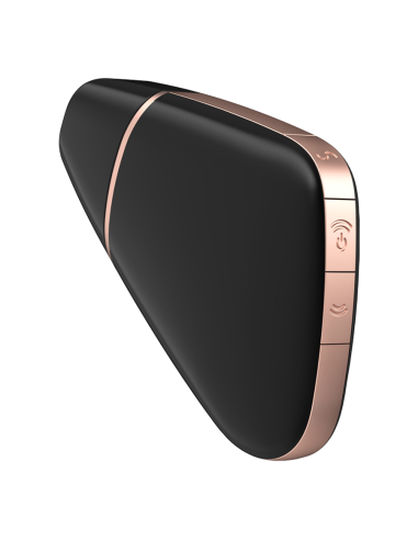 SATISFYER - LOVE TRIANGLE AIR PULSE STIMULATOR and VIBRATOR BLACK