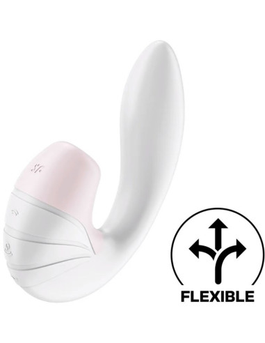 SATISFYER - SUPERNOVA oro pulsavimo ir vibracijos stimuliatorius, baltas