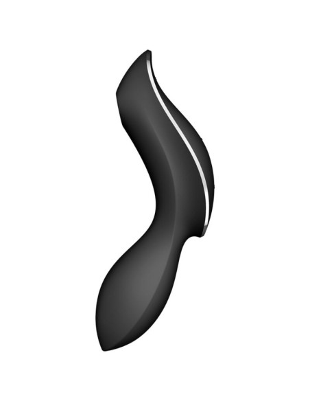SATISFYER - CURVY TRINITY 2 oro pulsavimo vibratorius, juodas