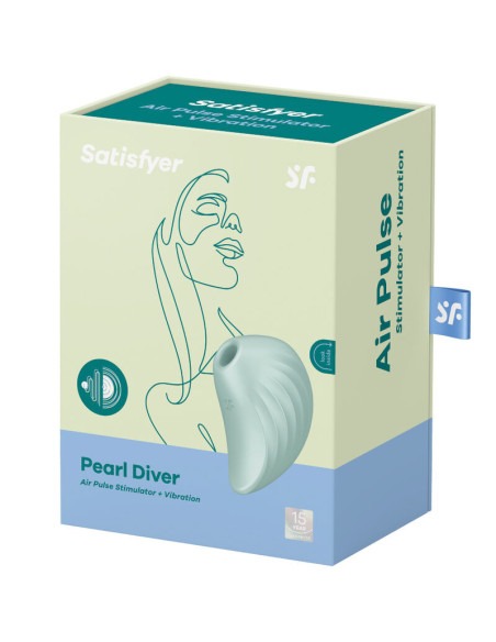 SATISFYER – „PEARL DIVER“ ORO IMPULSŲ STIMULIATORIUS IR VIBRATORIUS ŽALIAS