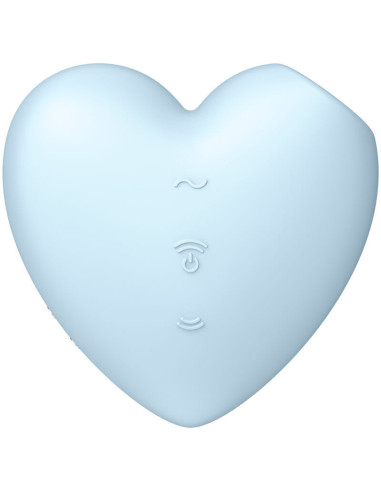 SATISFYER - CUTIE HEART AIR PULSE STIMULATOR and VIBRATOR BLUE