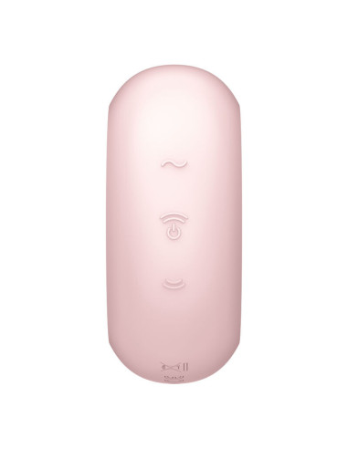 SATISFYER - PRO TO GO 3 DOUBLE AIR PULSE STIMULATOR and VIBRATOR PINK