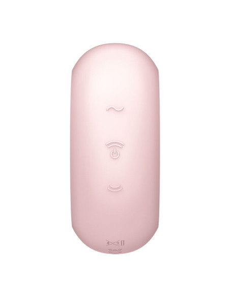 SATISFYER  - PRO TO GO 3 DVIGUBAS ORO IMPULSŲ STIMULIATORIAUS IR VIBRATORIAUS RŪŽA