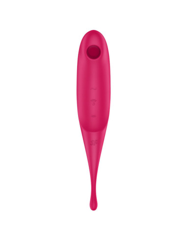 SATISFYER – „TWIRLING PRO“ oro pulsacinis stimuliatorius ir vibratorius, raudonas