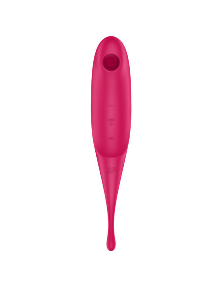 SATISFYER - TWIRLING PRO AIR PULSE STIMULATOR and VIBRATOR RED